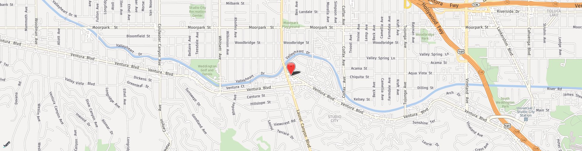 Location Map: 12080 Ventura Place Studio City, CA 91604
